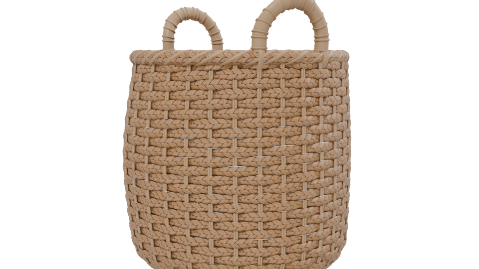 Woven Natural Storage Basket 3D - Professional 3D Model Render 13