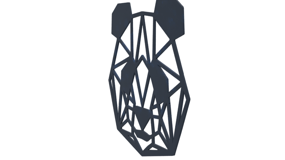Stylized Panda Head 3D Model - Professional 3D Model Render 13