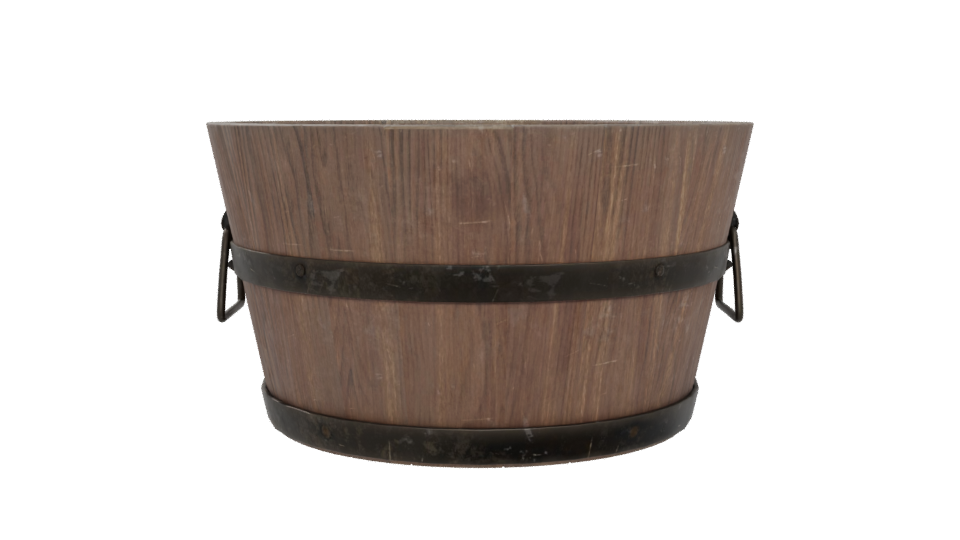 Rustic Wooden Barrel Model - Professional 3D Model Render 5