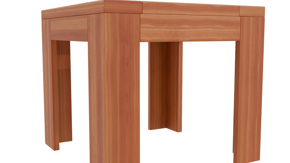 Stylish Wooden Dining Table Model - Professional 3D Model Render 10