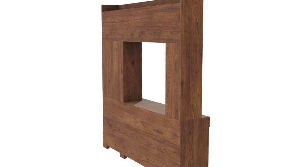 Contemporary Wooden Media Console - Professional 3D Model Render 7