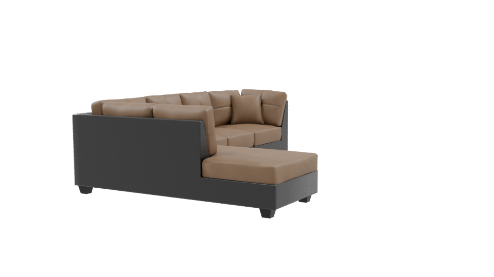 Cozy Sectional Sofa 3D Model - Professional 3D Model Render 9