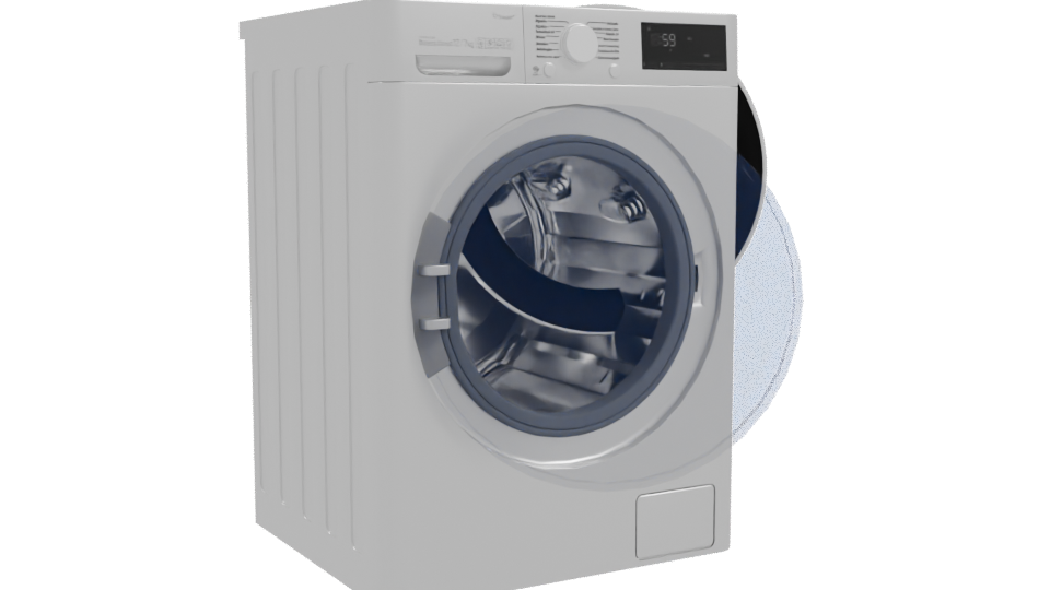 Front-Loading Washing Machine 3D - Professional 3D Model Render 10