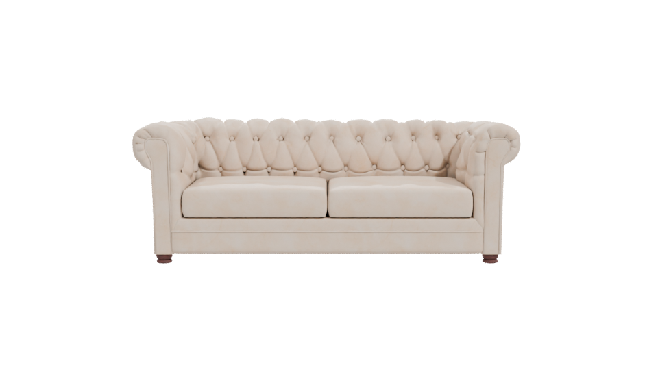 Elegant Chesterfield Sofa 3D Model - Professional 3D Model Render 11