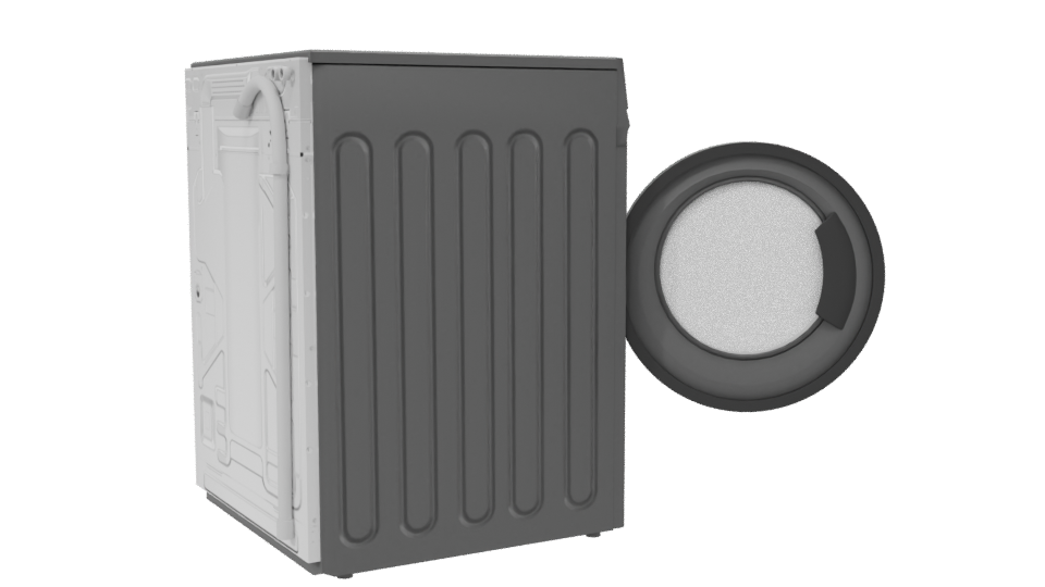 Realistic Front-Loading Washer Model - Professional 3D Model Render 7