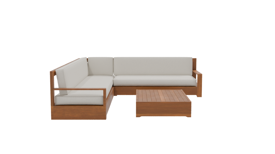 Contemporary Outdoor Sofa Set 3D - Professional 3D Model Render 8