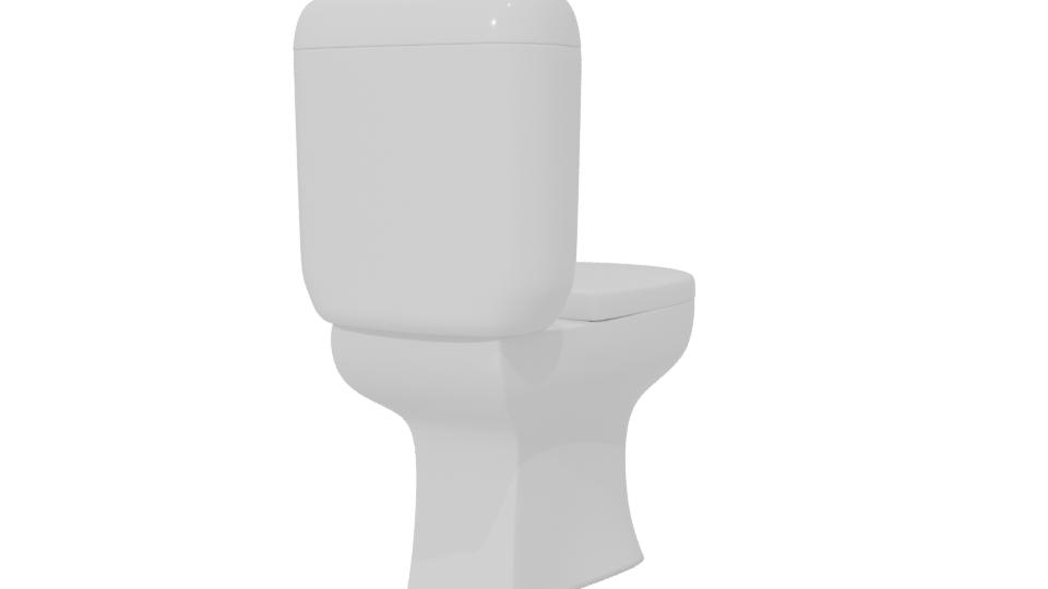 Standard Toilet 3D Model - Professional 3D Model Render 6