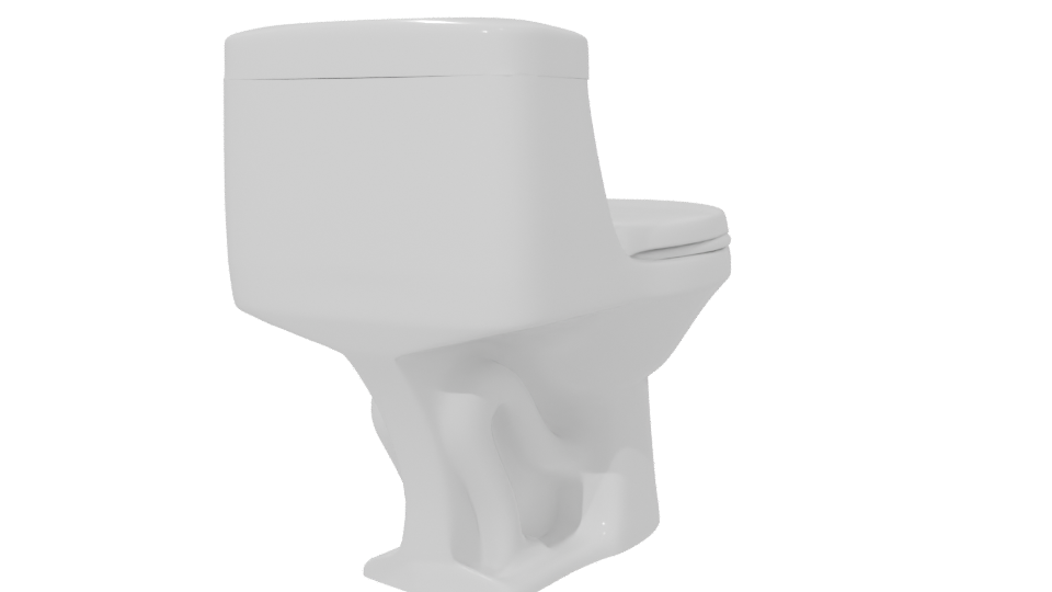 Modern Bathroom Toilet 3D Model - Professional 3D Model Render 6