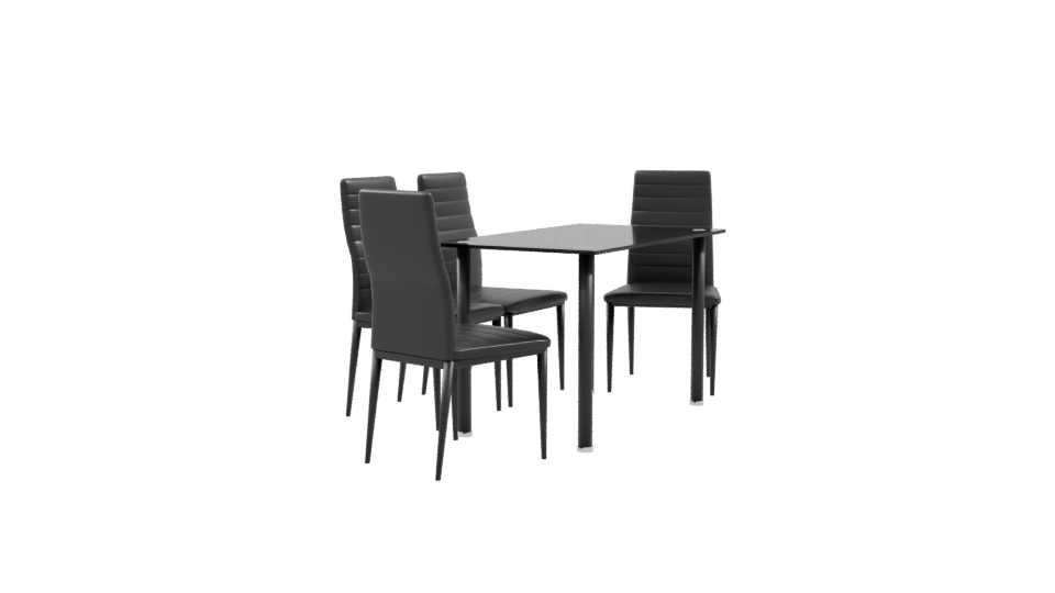 Stylish Modern Dining Set 3D - Professional 3D Model Render 9