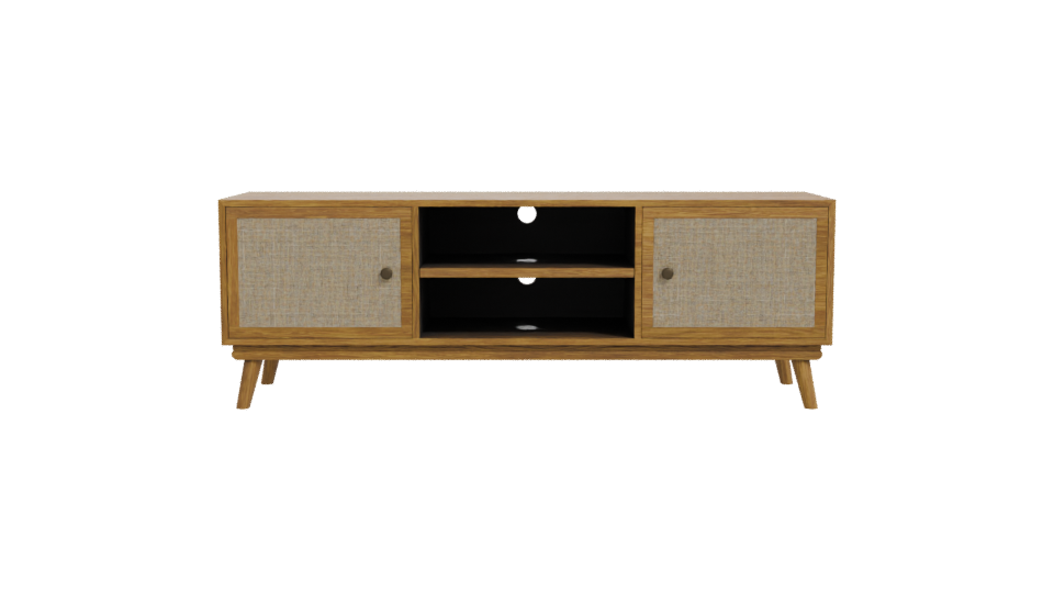 Stylish Wooden TV Stand 3D - Professional 3D Model Render 11