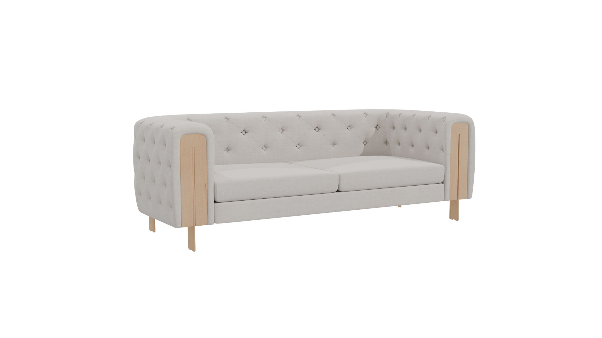 Elegant White Sofa 3D Model - Professional 3D Model Render 10