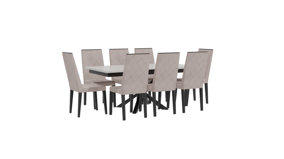 Elegant Dining Table Set 3D - Professional 3D Model Render 10