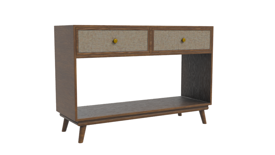 Stylish Vintage Wooden Console Table 3D Model - Professional 3D Model Render 10