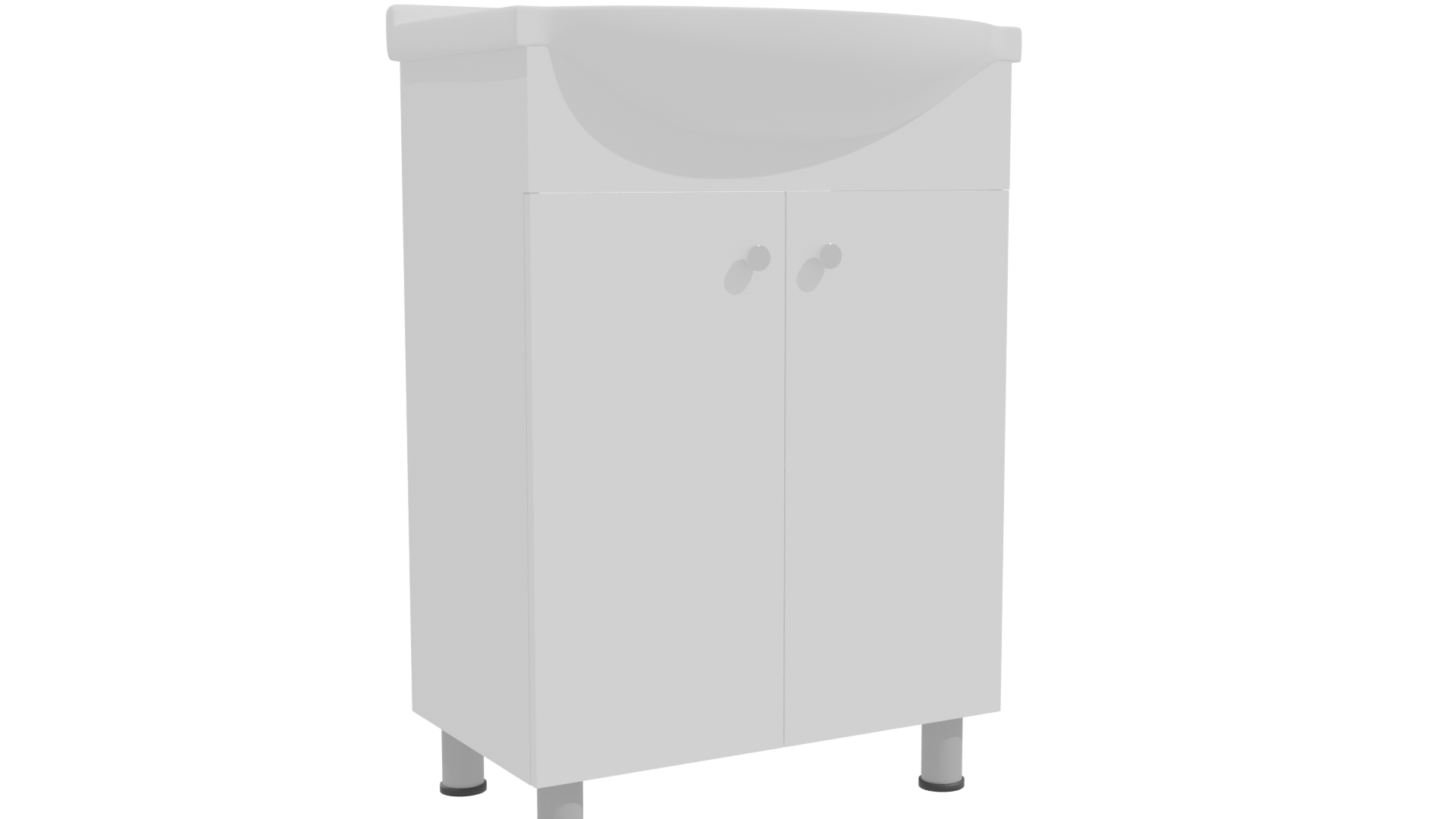 Stylish Bathroom Cabinet Model - Professional 3D Model Render 10