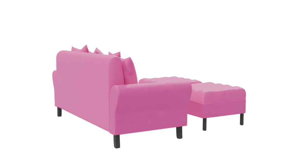 Vibrant Modern L-Shaped Sofa 3D Model - Professional 3D Model Render 7