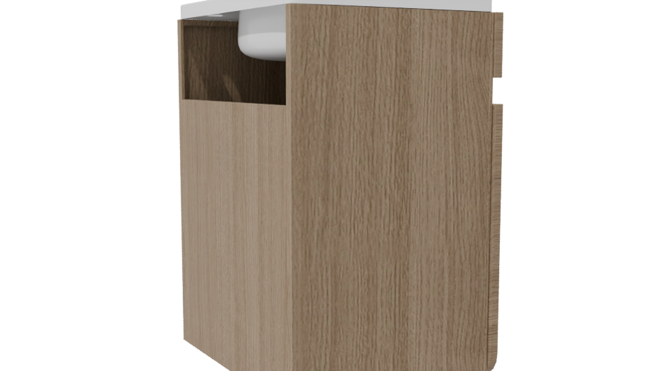 Stylish Wooden Office Bin Model - Professional 3D Model Render 7