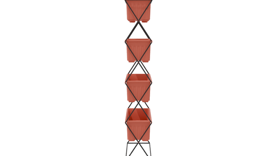 Vertical Planter Rack 3D Model - Professional 3D Model Render 8