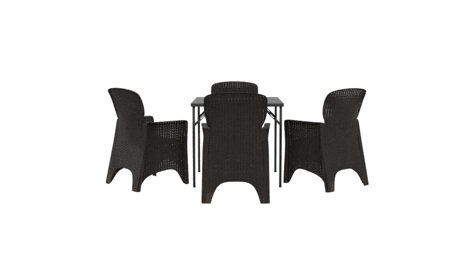 Outdoor Dining Table Set 3D - Professional 3D Model Render 5