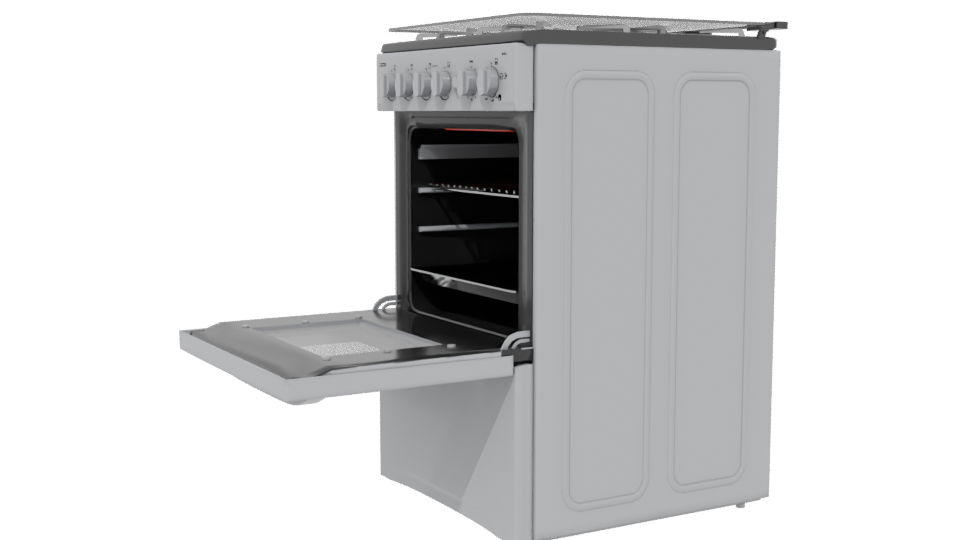 Realistic Kitchen Stove Model - Professional 3D Model Render 13