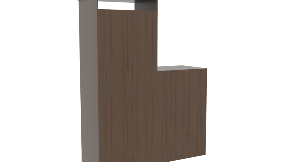 Elegant Wooden Storage Cabinet 3D Model - Professional 3D Model Render 4
