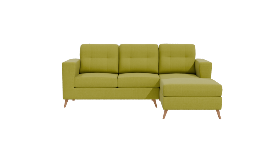 Stylish Modern L-shaped Sofa 3D Model - Professional 3D Model Render 11