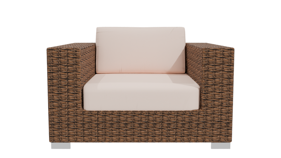 Stylish Outdoor Lounge Chair 3D - Professional 3D Model Render 11