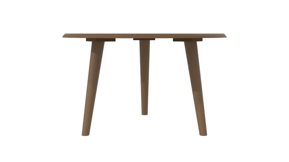 Stylish Round Wooden Table Model - Professional 3D Model Render 7