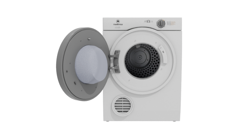 Realistic Clothes Dryer 3D Model - Professional 3D Model Render 11