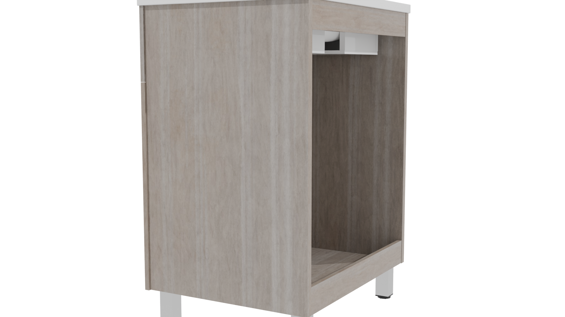 Stylish Wooden Storage Cabinet 3D - Professional 3D Model Render 3