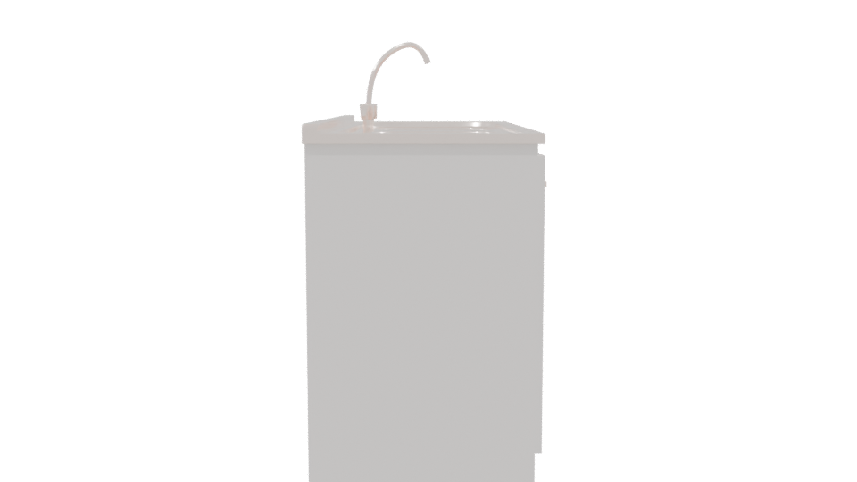 Minimalist Kitchen Sink Unit 3D - Professional 3D Model Render 8