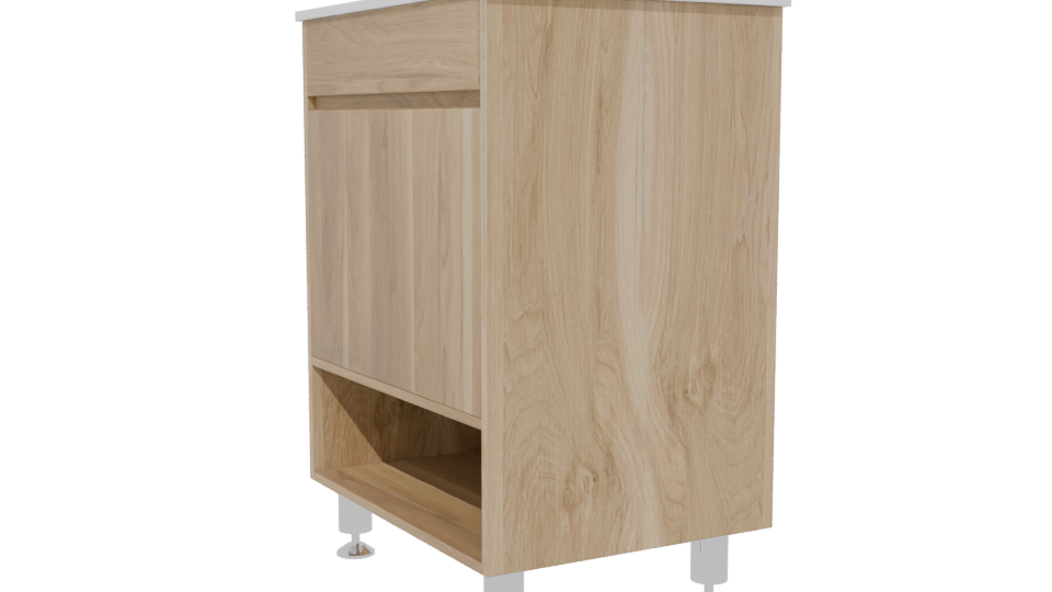 Contemporary Wooden Storage Cabinet 3D Model - Professional 3D Model Render 13