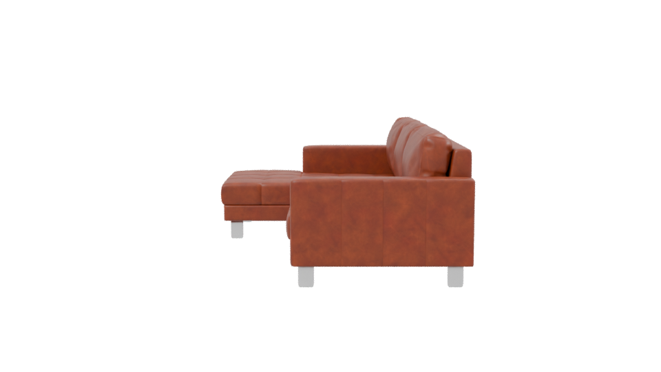 Stylish Leather Sectional Sofa 3D - Professional 3D Model Render 2