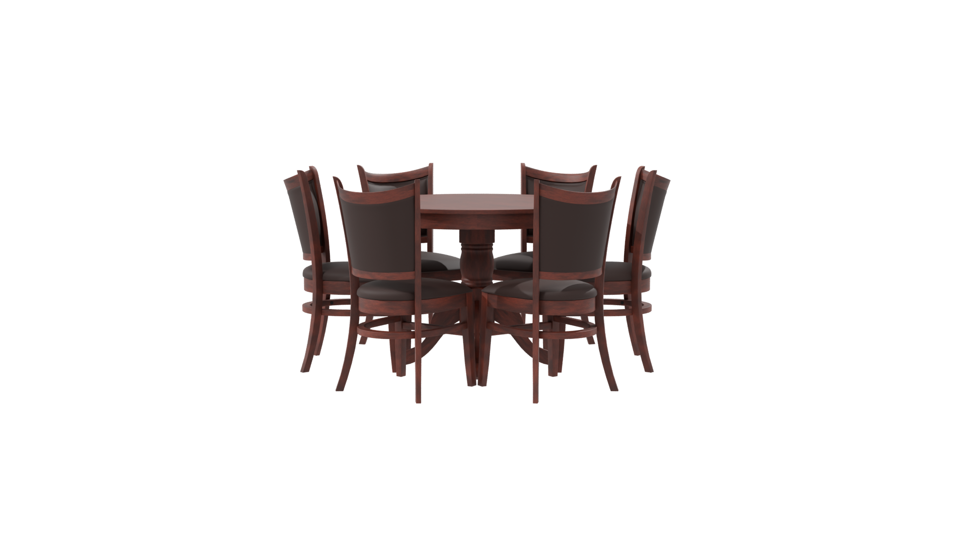 Elegant Dining Table Set 3D - Professional 3D Model Render 8
