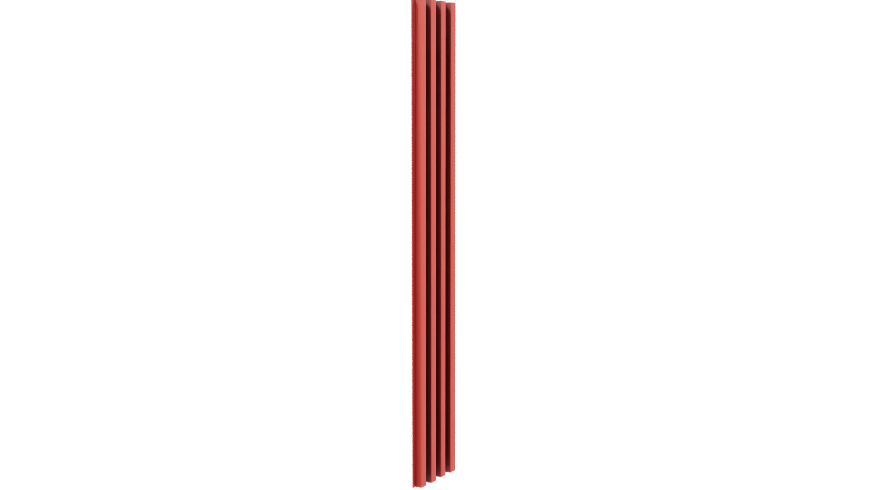 Stylized Vertical Red Pillars Model - Professional 3D Model Render 3