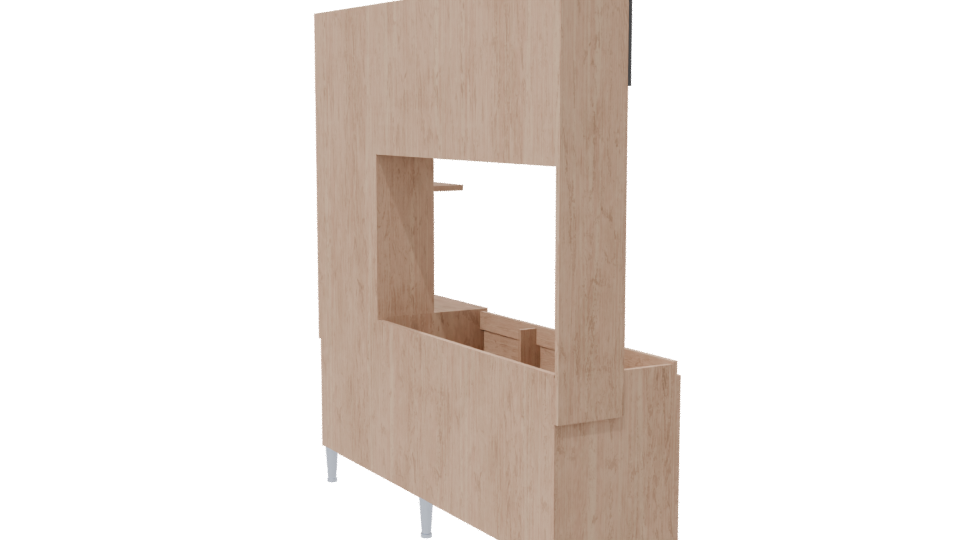 Stylish Wooden Cabinet Model - Professional 3D Model Render 7