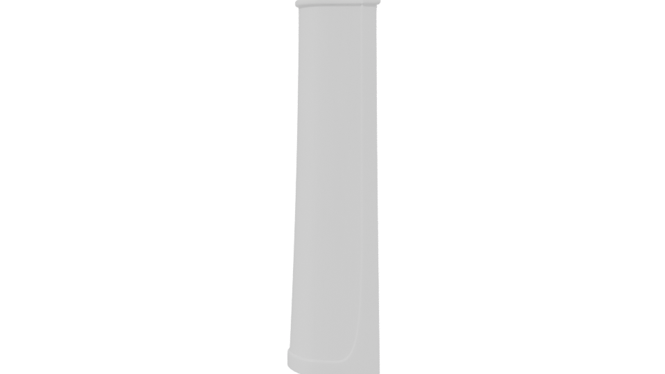 Minimalist White Cylinder Model 3D - Professional 3D Model Render 2