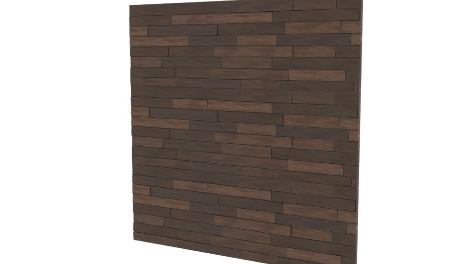 Stylish Rustic Wooden Wall Panel 3D Model - Professional 3D Model Render 12