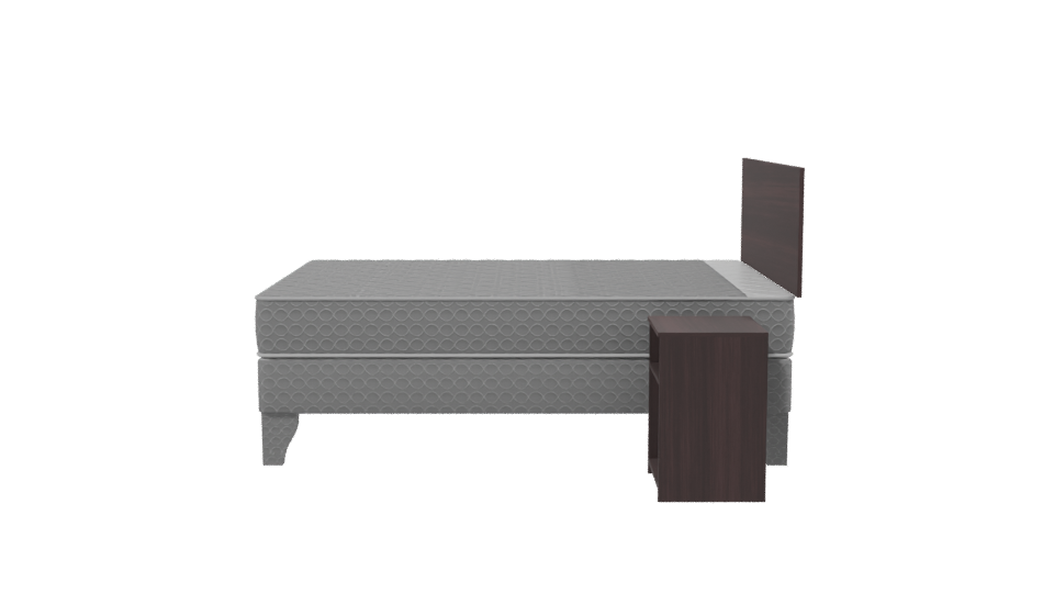 Stylish Modern Bed 3D Model - Professional 3D Model Render 2
