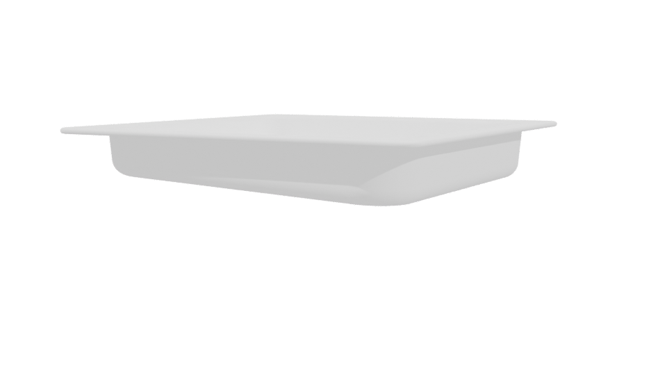 Square Enamel Bath Sink 3D - Professional 3D Model Render 3