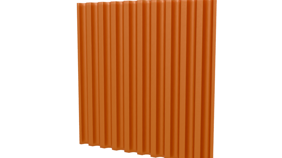 Textured Orange Metal Sheets 3D - Professional 3D Model Render 6