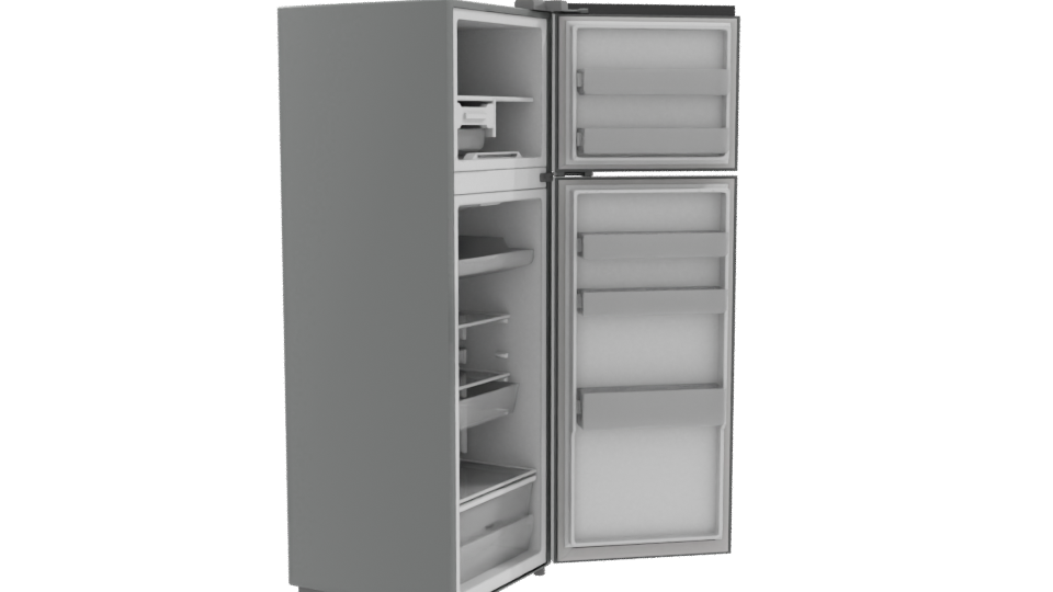 Realistic Household Refrigerator 3D Model - Professional 3D Model Render 9