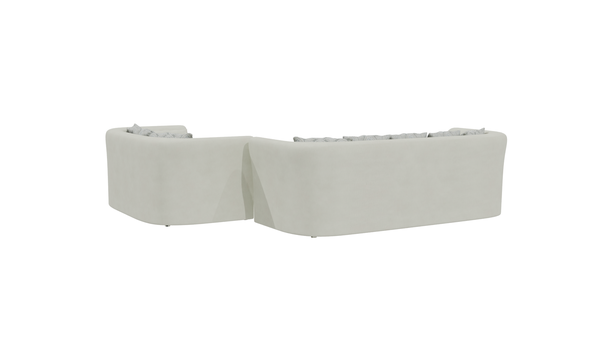 Stylish Sectional Sofa 3D Model - Professional 3D Model Render 4