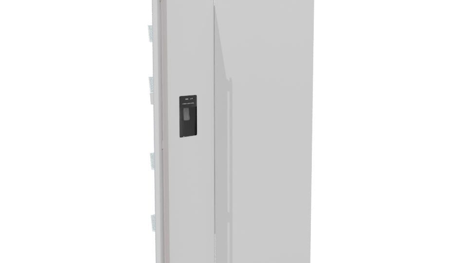 Stylish Double Door Refrigerator 3D - Professional 3D Model Render 2