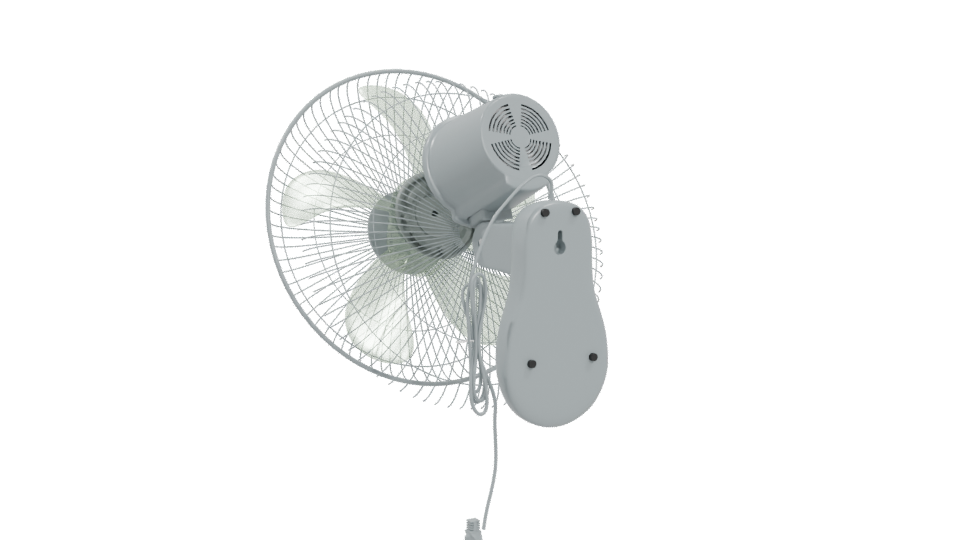 Stylish Wall Mount Fan Model - Professional 3D Model Render 4