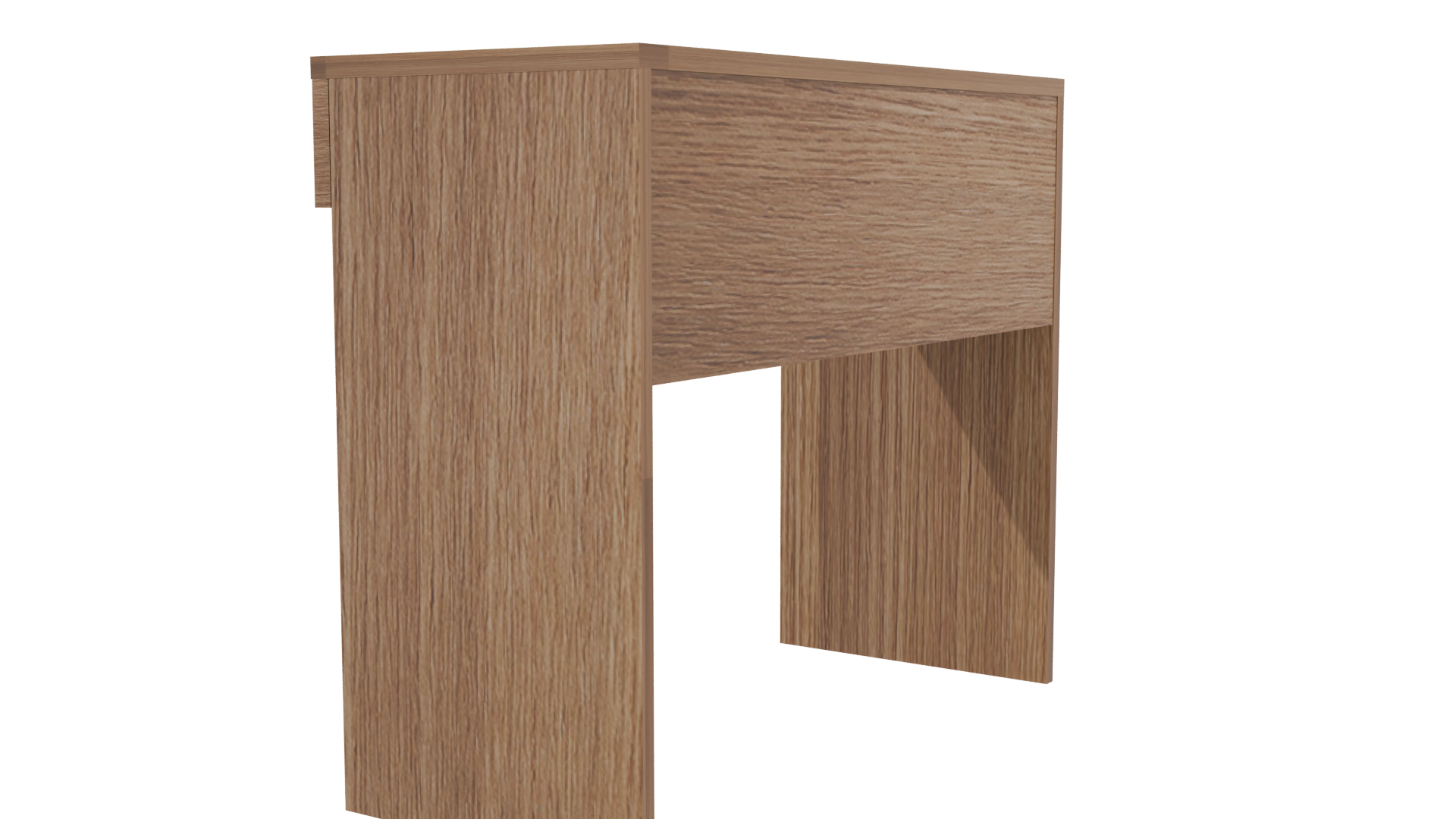 Minimalist Wooden Desk Model - Professional 3D Model Render 3