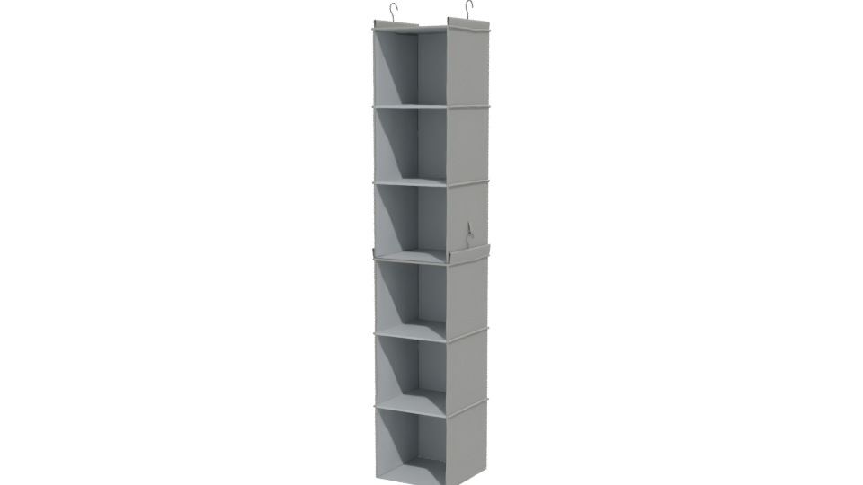 Slim Vertical Storage Shelf Model - Professional 3D Model Render 12