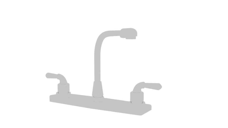 Stylish Kitchen Sink Faucet Model - Professional 3D Model Render 6