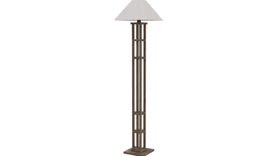 Stylish Floor Lamp 3D Model - Professional 3D Model Render 3