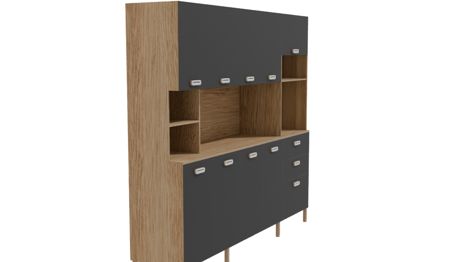 Stylish Modern Kitchen Cabinet 3D Model - Professional 3D Model Render 9