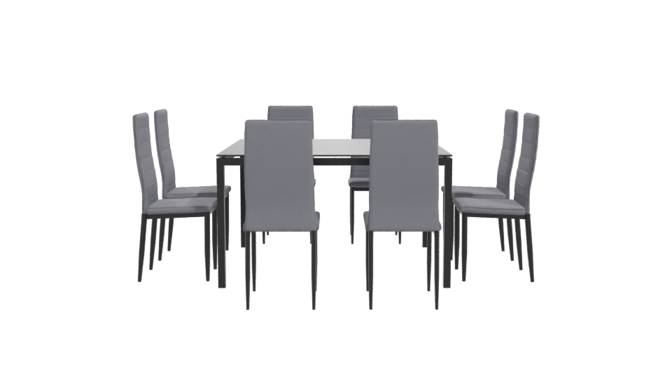 Modern Dining Table Set 3D - Professional 3D Model Render 11
